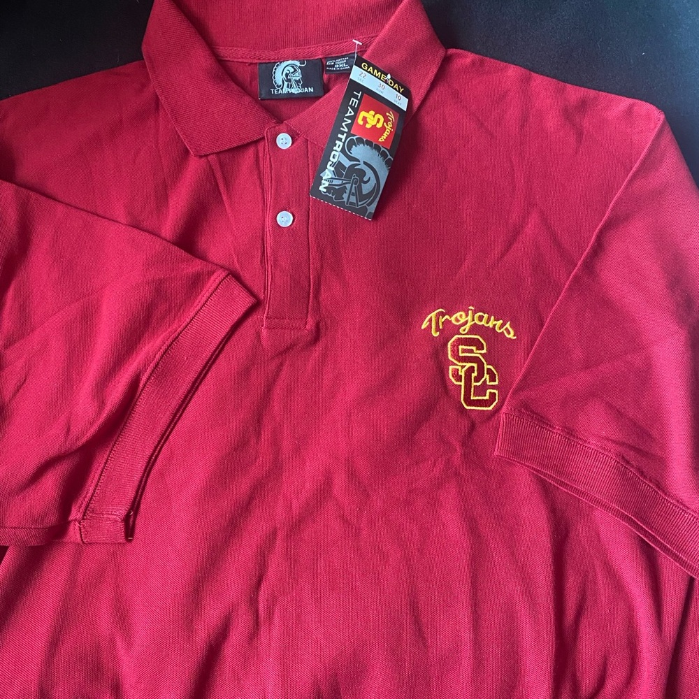 Red USC Trojans Polo Shirt. 3XL. NWT